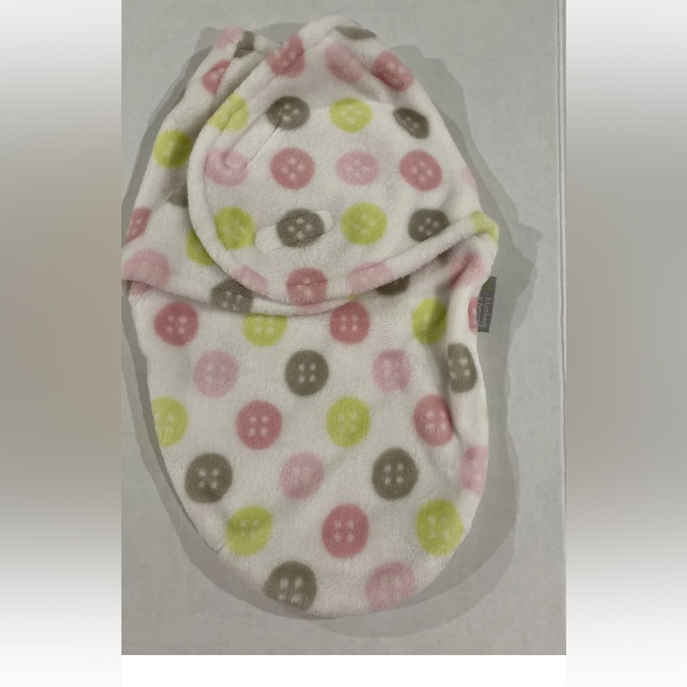 Blankets and beyond button design fleece swaddle with Velcro